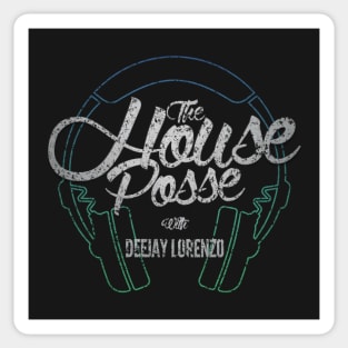 Dark Grunge Green Headphone (The House Posse) T-Shirt Sticker